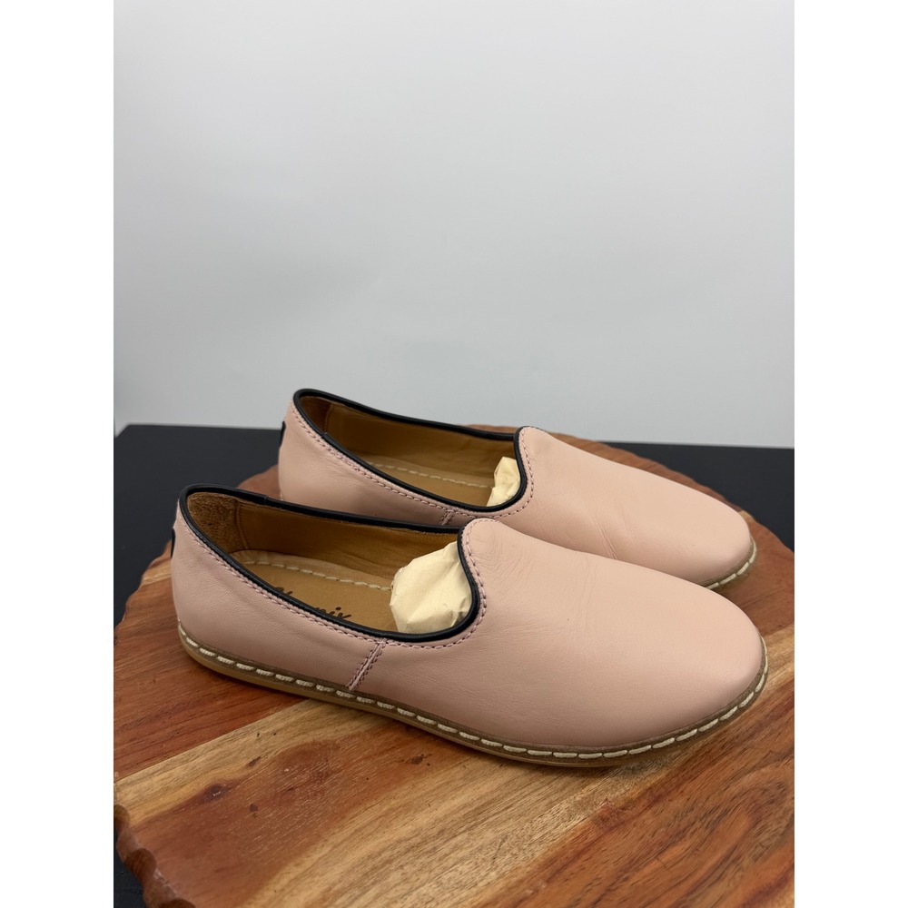 Charix Leather Loafers Women 37 Blush Pink Slip On Handcrafted Istanbul Shoes